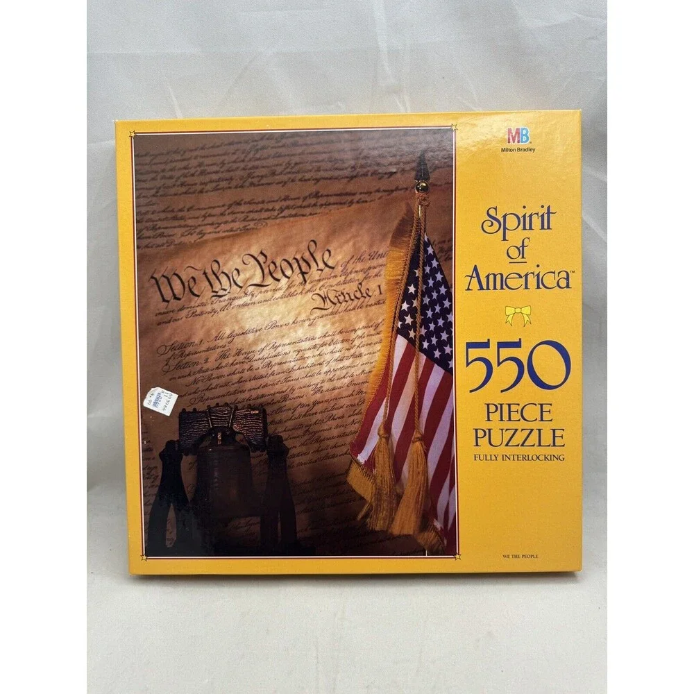 Milton Bradley We The People Spirit America 550 Piece Jigsaw Puzzle Vintage 1991